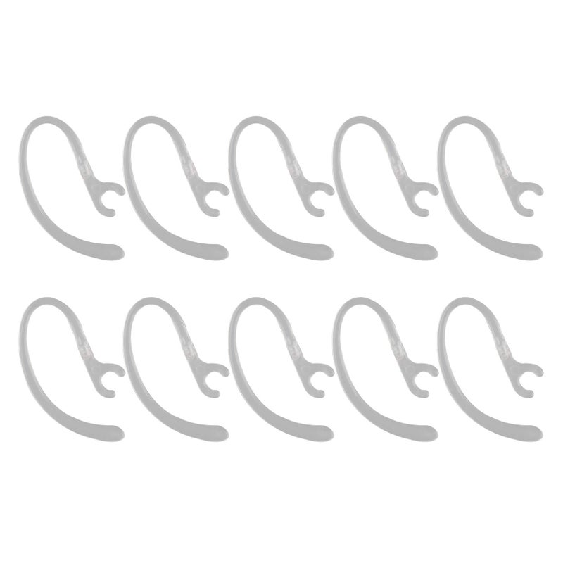 Futheda 10PCS Bluetooth Headset Earpiece Universal Receiver Clip 360 Degree Rotate Clamp Holder Earhooks Ear Loop Replacement (6mm - Clear) - Image 1